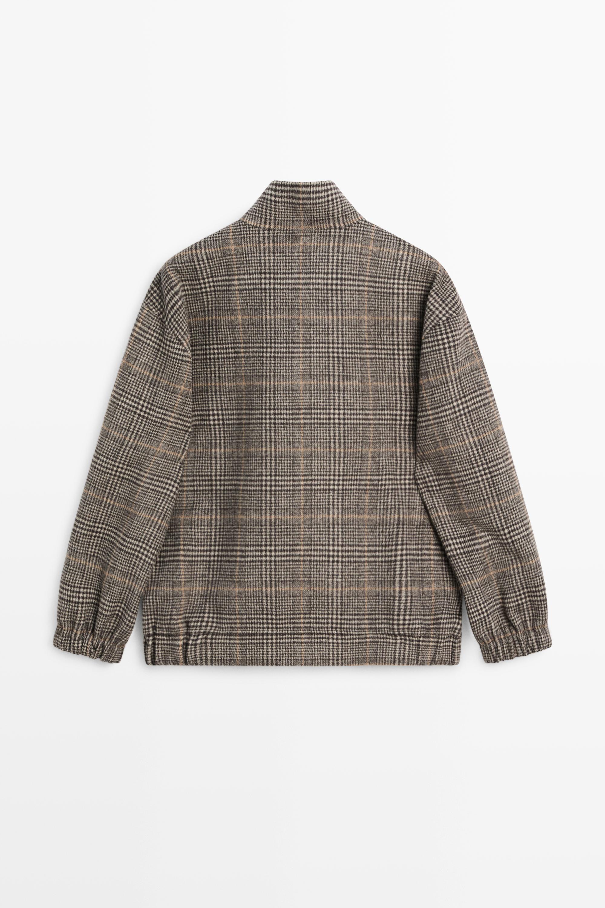 Veste bomber à carreaux